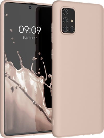 kwmobile telefoonhoesje geschikt voor Samsung Galaxy A71 - Hoesje voor smartphone - Back cover in kokosmelk