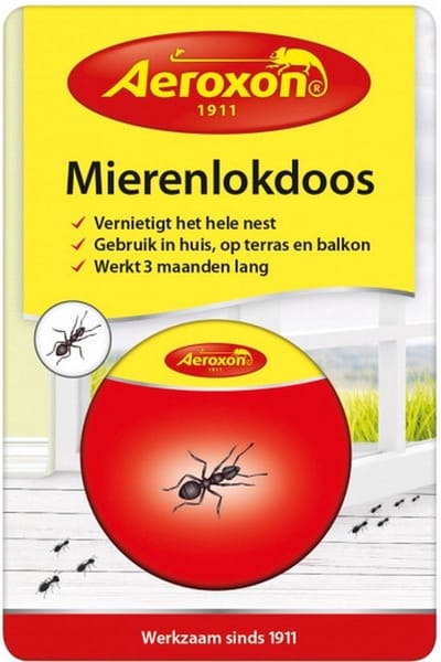 mierenlokdoos 3 maanden staal rood/geel