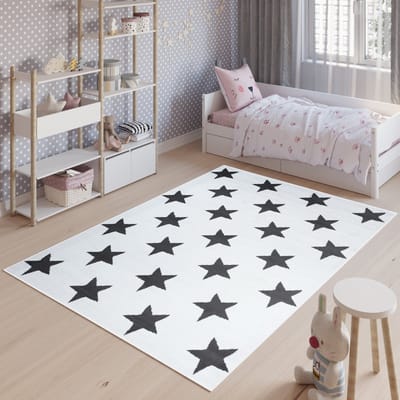 Tapiso Luxury Vloerkleed Wit Slaapkamer Woonkamer Modern Tapijt Maat- 160x220