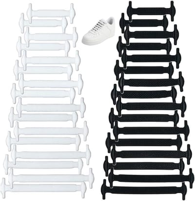16 paar elastische veters voor sneakers, waterdicht en knooploos, geschikt voor volwassenen en kinderen, 8 maten beschikbaar