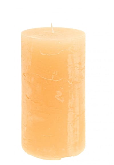 Kaarsen abrikoos lichtgekleurde stompkaarsen 85×150mm 2st, 2 Stück