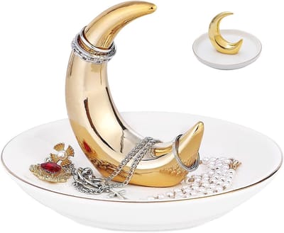 Sieradenhouder van keramiek, sieradenorganizer, decoratieve schaal voor sieraden en accessoires