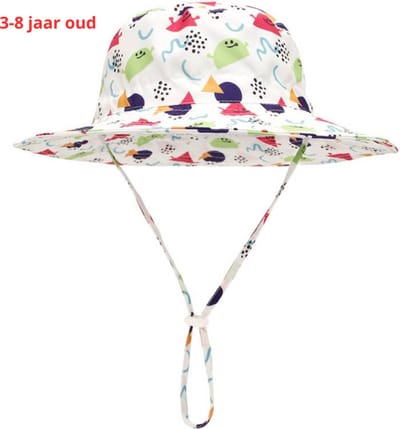 Nivard Zonnehoed - Reishoed - UV Beschermende Hoed - Bucket Hat - Festival - Pet - Hoedje Voor Kinderen - Hoofdbescherming - Grijs - 3-8 Jaar