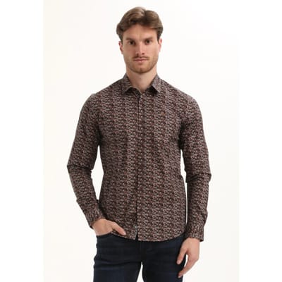 Gabbiano - Heren Overhemd - 335735 - 5702 Oak Brown