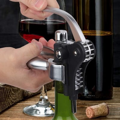 Handmatige Kurkentrekker met Hefmechanisme in Konijnvorm, Verticale Ontwerp, Gemakkelijk Kurken Verwijderen en Antikleefschroef, Ideaal voor Wijnliefhebbers