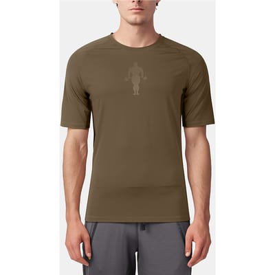 Gold's Gym Rob - Men's Fitted Training Shirt Olive Maat: S | Sport Shirts Outlet | Heren | Groen