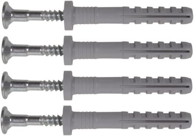 Slagpluggen Set - Nylon Pluggen - Stevig Bevestigen - Grote Platte Kop - 6x60mm 200 Stuks