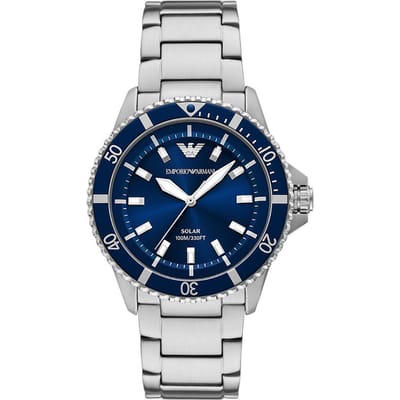 Emporio Armani WORLD EXPLORER Heren Horloge 42 mm - Zilverkleurig