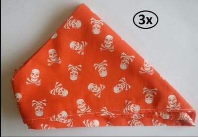3x Bandana Orange Pirate