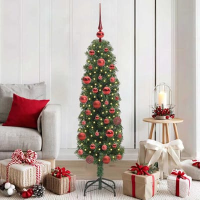 vidaXL - Kunstkerstboom - Groen - 150 - cm - PVC - en - Staal - en - Kunststof