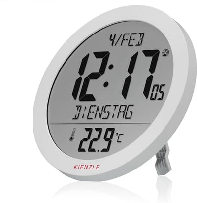 Radiogestuurde Wandklok en Tafelklok met Datum en Temperatuurweergave