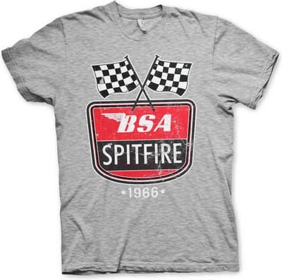 BSA Heren Tshirt -S- Spitfire 1966 Grijs
