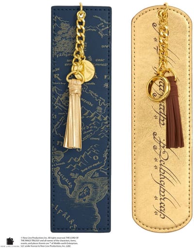 Noble Collection The Lord of the Rings Bookmarks 2-Pack Middle Earth and Elven script Stationery