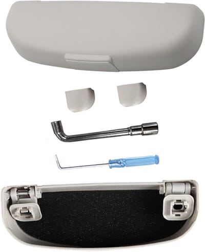 Glazen Etui voor XC40 XC60 XC90 V60 V90 S90 - Zonnebril Houder en Interieur Opbergdoos Organizer (Grijs) met Bescherming en Stijl