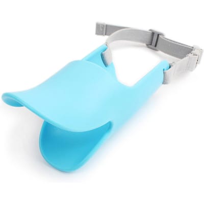 Couverture de Bouche pour Chien en Silicone Anti-Morsure Confortable Forme de Bouche de Canard Muselière pour Chien pour l'Entraînement CaninBleu S bleu