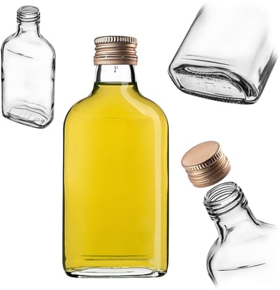 KADAX Heupfles 200ml BUT200 met gouden dop 28/18mm verpakking van 5 K12997