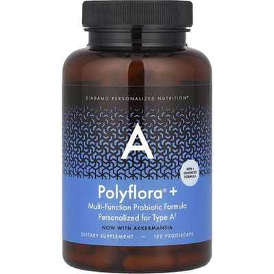 D'adamo, Polyflora® + A, Multifunctionele Probiotische Formule, 120 Veggie Capsules