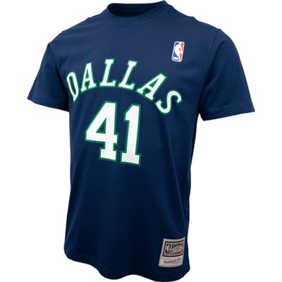 Mitchell And Ness NBA Dallas Mavericks Dirk Nowitzki T-shirt Blauw
