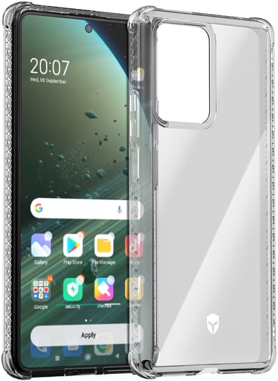 Force Case, Hoesje geschikt voor Xiaomi 11T / 11T Pro 5G - Versterkt 2m met Air Cushion & Tryax System, Transparant