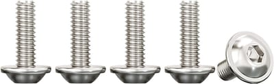 Machine Schroeven met Flens M4 x 16 mm, 50 Stuks, Zeskantkop, RVS A2 V2A, Voldraad, Hoge Hardheid en Duurzaamheid
