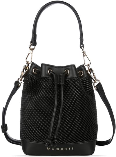 bugatti handtas schoudertas Julice Bucket Bag Black zwart