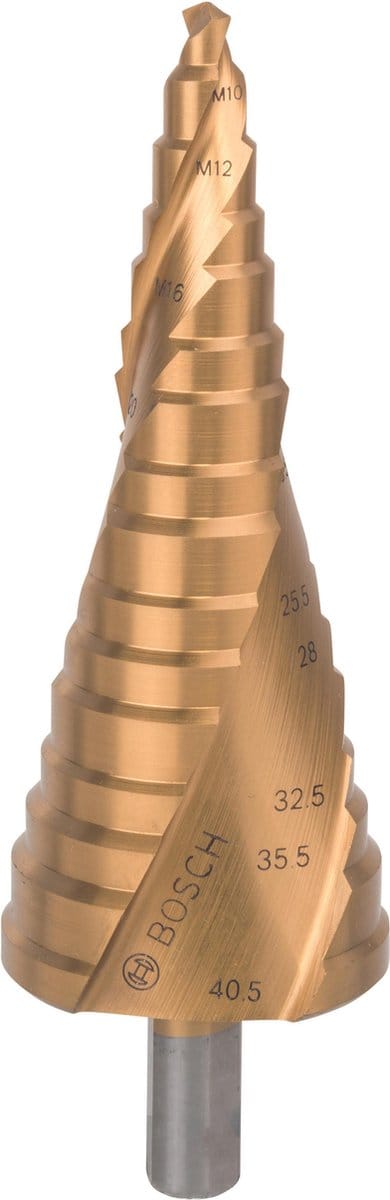 Bosch Accessories 2608587434 2608587434 HSS Getrapte boor Gezamenlijke lengte 125.5 mm TiN 3 vlakken schacht 1 stuk(s)