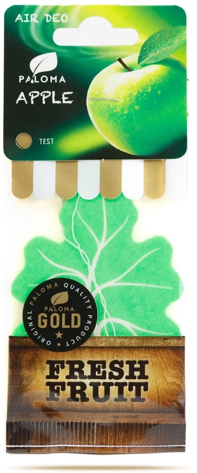 Paloma Gold Fresh Fruit Apple Luchtverfrisser Auto – Hangend – Min. 2 Weken Geur – Auto & Interieur – 1 Stuk [P03478]