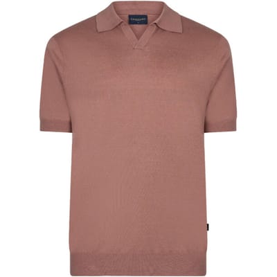 Cavallaro Napoli Polo Erlino Linnen Cotton Blend Oud Roze / male