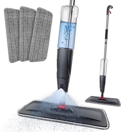 Dweil Vireo - Roterende Dweil deluxe - Spuitfunctie - Natte en droge Vloerwisser met - 360° - 700ml