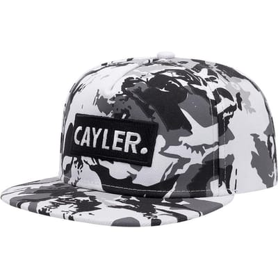 Creatieve Nieuwe Platte Rand Hoed Cayler Blad Roos Camouflage Skateboarden Hip Hop Hoed Vrijetijd Zonneklep Baseballpet black