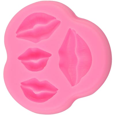 Zelfgemaakte Cartoon Taartvorm Siliconen Vormen Lippen Vorm Bakgereedschap Voor Feest (Roze) pink