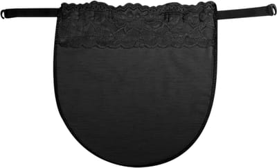 Dames Onzichtbare Beha zonder Beugel – Naadloze Onderbeha met Anti-Slip Sluiting, V-Hals en Kant, Comfortabele Lingerie voor Dagelijks Gebruik en Onder Jurken - Zwart