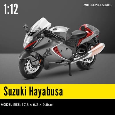Environ 1:12 Hayabusa Alliage Modèle de Moto Amortisseur de Direction Décoration de Voiture Moto de Collection de Luxe Miniature