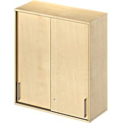Schäfer Shop Genius Opzetkast met schuifdeuren TETRIS WOOD, 3 ordnerhoogten, B 1000 mm, esdoornpatroon