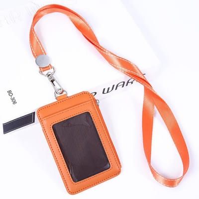 Étui en cuir PU pour carte d'identité, porte-badge de visite, porte-carte, accessoires pour fournitures scolaires et de bureau