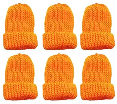Set van 6 kleurrijke gebreide eierwarmers voor ontbijt
