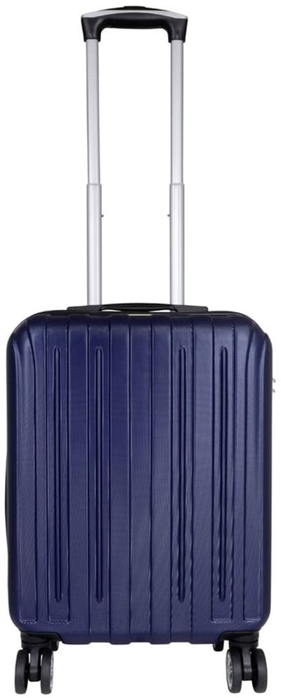 Handbagage koffer Dallas maat S - Lichtgewicht koffer met cijferslot op 4 dubbele zwenkwielen - Blauw - ca. 55x39x20 cm