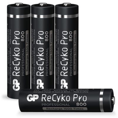 GP ReCyko+ Oplaadbare AAA Micro Batterijen 800mAh (4-pack)