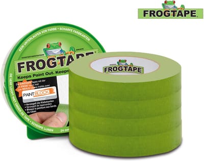 FrogTape - 4 Rollen á 41,1 meter - Professionele Schilderstape in Handige Opbergbus
