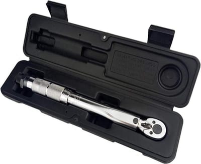 1/4" Drive Click Momentsleutelset 5-25 Nm - Draagbare verstelbare stalen reparatiegereedschap voor fiets - Zwart