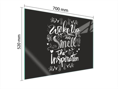 TMK ArtDeko Serie - Glazen Beschermplaat - 70x52cm - Zwart - Beveiliging