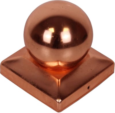 TRUTZHOLM - Paalkap Koper - 71 mm - Kogel - Afdekkap voor Palen 7x7 cm - Hekwerk Houtbescherming