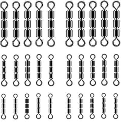 Dailygoods- Wervel set 40 stuks - High-speed visserswervel - Kogellager sluiting - Roestvrij staal - Corrosiebestendig - Schokbestendig - Viswartel