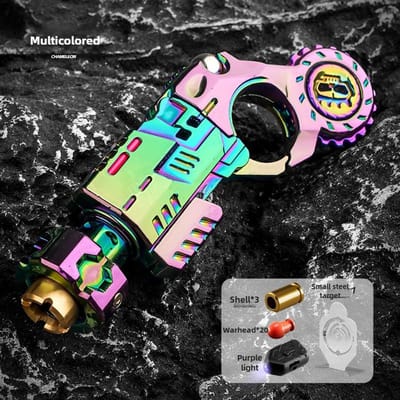 Metalen Legering Uitwerpende Speelgoedpistool Set Leuk Schieten Sensorisch Speelgoed Stressverlichting EDC Bureau Gadget Cadeau voor Jongens Volwassenen