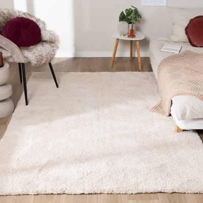 NATURL. Wasbaar hoogpolig vloerkleed - Ziggy Creme - 160x230cm