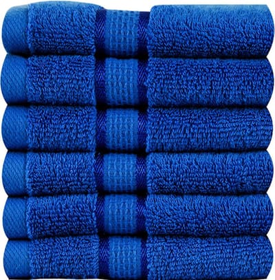 Homéé® Gastdoeken Ruche Royal blauw 30x50cm gekamde katoen 550g. m² 6 stuks
