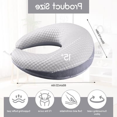 Ergonomisch Lees- en Gaming Kussen, Ondersteunend Armkussen voor Comfortabel Lezen, Spelen en Werken in Zilvergrijs