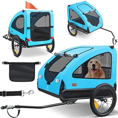 Hondenbuggy 2-in-1 Fietskar voor Honden - Multifunctionele Transporter tot 45kg - Inklapbaar met Veiligheidsvoorzieningen