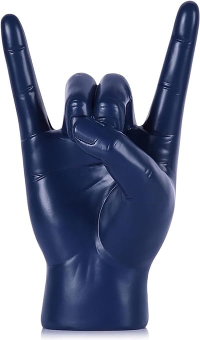 Moderne Kunst Decoratie van Hars - Elegante Blauwe Gebaar Sculptuur voor Thuis en Kantoor