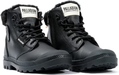 PALLADIUM Pampa Hi Snow Warm dameslaarzen enkellaars leer 94380-008-M zwart